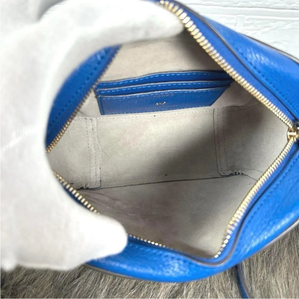 Anya Hindmarch Blue Shoulder Bag with Tassel and Charm - Picture 8 of 11